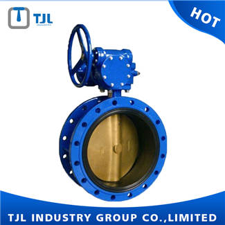 Flanged Type Butterfly Valve Seat Design EPDM NBR With Worm Gear
