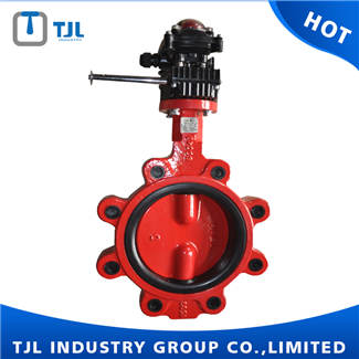 Lug Type Aluminium Worm Gear Double Shaft Singal Wafer Butterfly Valve