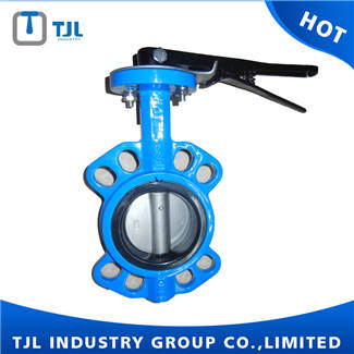 Wafer Type DI Body Butterfly Valve With Hand Lever