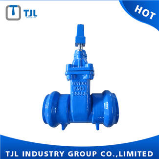 DIN 3352 Non-rising Stem Resilient Gate Valve Grooved Type DN100