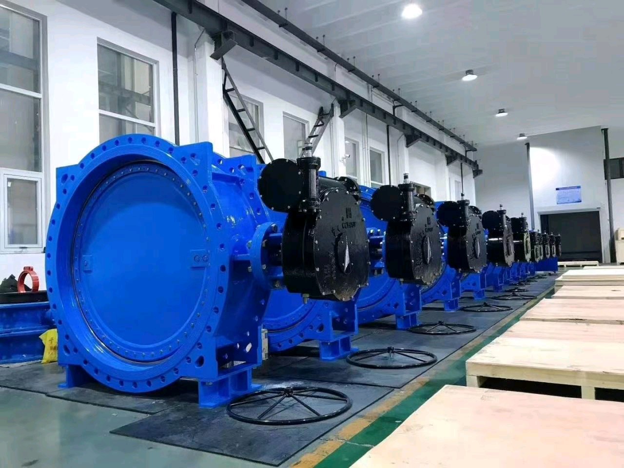 Delivery of DN1600-DN1800 double eccentric butterfly valves for European projectmers