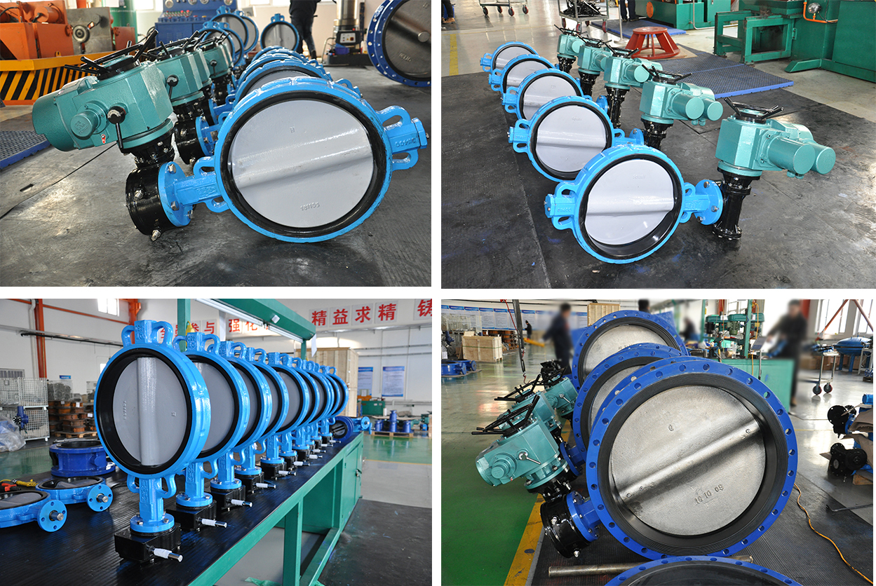 DN1000 soft seal electric flange butterfly valve and electric nylon wafer butterfly valve are sent to Vietnam